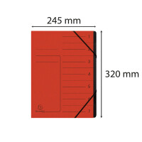 Exacompta EXACOMPTA Ordnungsmappe - 7 Fächer, A4,...