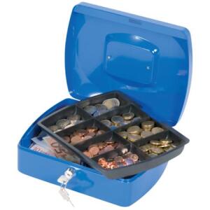 Q-Connect Geldkassette - 255 x 200 x 85 mm, blau