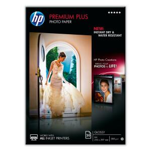 Hewlett Packard (HP) Premium Plus Fotopapier - DIN A4, hochglänzend, 300 g/qm, 20 Blatt
