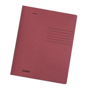 Falken Falken Schnellhefter Karton für DIN A4, 240g/m² Manila-RC-Krt., intensivfarben, 25er Poly bordeauxrot