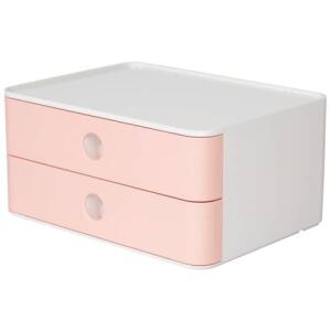 HAN SMART-BOX ALLISON Schubladenbox - stapelbar, 2 Laden, snow white/flamingo rose