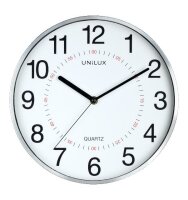 Unilux ARIA Wanduhr metallgrau, Durchmesser: 30,5 cm,...