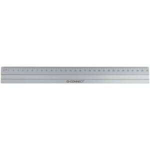 Q-Connect Lineal Alu - 30 cm, silber