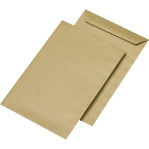 mayer-network Versandtaschen C5, ohne Fenster, gummiert, 90 g/qm, braun, 500 Stück
