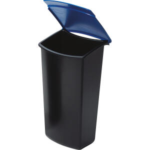 HAN Abfalleinsatz MONDO mit Deckel, 3 Liter, schwarz-blau