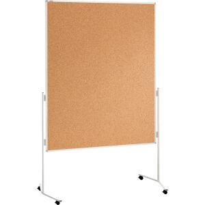 FRANKEN Moderationstafel ECO - 120 x 150 cm, braun/Kork, mit Rollen