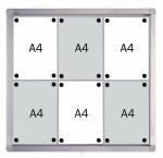 FRANKEN Schaukasten ECO Outdoor - 6x A4, 75 x 70,4 x 4,5 cm, weiß, magnethaftend