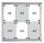 FRANKEN Schaukasten ECO Outdoor - 6x A4, 75 x 70,4 x 4,5 cm, weiß, magnethaftend