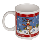 OOTB Rot/blauer Becher Weinachtsmann Schneemann