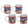 OOTB Rot/blauer Becher Weinachtsmann Schneemann