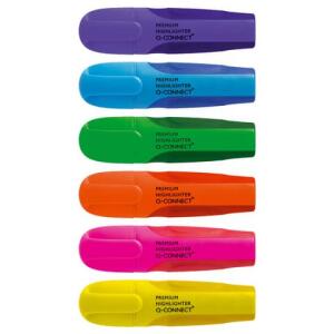 Q-Connect Textmarker Premium - ca. 2 - 5 mm, 6-er Pack