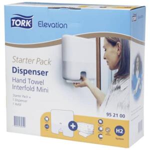 Tork Elevation Starter Pack Handtuchspender Interfold Mini - weiß