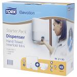 Tork Elevation Starter Pack Handtuchspender Interfold Mini - weiß