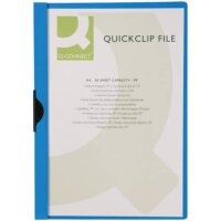 Q-Connect Klemmmappe - blau, Fassungsvermögen bis 30...