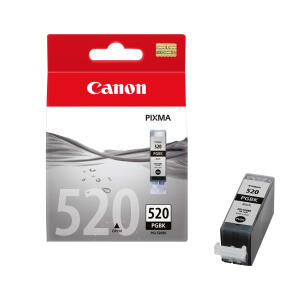 Canon Original Canon Tintenpatrone schwarz pigmentiert Doppelpack (2932B012,PGI-520BK,PGI-520PGBK)