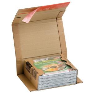 ColomPac Klassische Versandverpackung zum Wickeln 147x126x55 mm (für CDs), braun