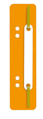 Q-Connect Q-Connect Heftstreifen Kunststoff, kurz - Deckleiste aus Kunststoff, orange, 25 Stück