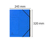 Exacompta EXACOMPTA Ordnungsmappe - 12 Fächer, A4, Karton, blau