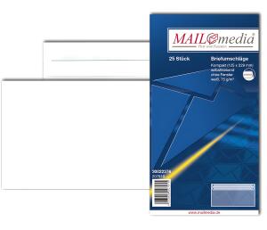 Kompaktumschläge ohne Fenster (229x125 mm), sk, 75 g/qm, 25 Stück