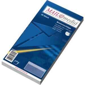 MAILmedia Kompaktumschläge ohne Fenster (229x125 mm), selbstklebend, 75 g/qm, 25 Stück
