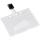 Q-Connect Ausweishülle mit Clip - 85 x 54 mm, Hartplastik, transparent, 10 Stück