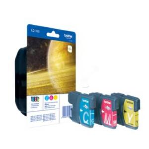 Brother Original Brother Tintenpatrone MultiPack C,M,Y (LC-1100RBWBP)