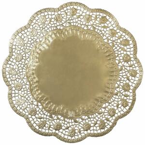 DEMMLER  Spitzenpapier Rose gold 36cm 4St rund