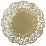 DEMMLER  Spitzenpapier Rose gold 36cm 4St rund