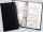 Visitenkartenringbuch 24,8x14,5 cm sw Alassio 44007 Leder f. 120 Karten