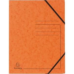 Exacompta EXACOMPTA Sammelmappe - A4, 355 g/qm, Gummizug, orange