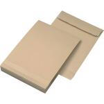 mayer-network Faltentaschen - B4, ohne Fenster, 40 mm-Falte, Klotzboden, haftklebend, 140 g/qm, braun, 100 Stück