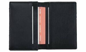 Visitenkartenetui 11x7 cm schwarz ALASSIO 42001  Nappaleder f. 30 Karten