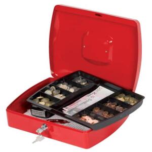 Q-Connect Geldkassette - 325 x 235 x 85mm, rot