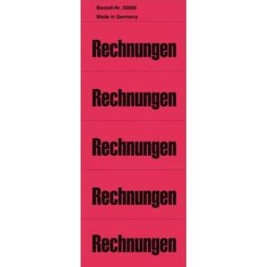 Inhaltsschilder Rechnungen - Beutel mit 100 Stück, rot