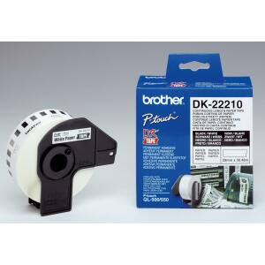 Brother DK-Endlosetiketten Papier - 29 mm x 30,48 m, schwarz auf weiß
