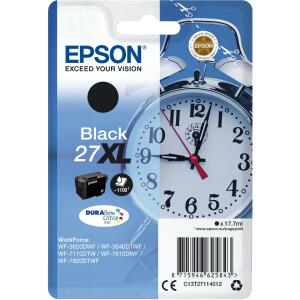 EPSON Original Epson Tintenpatrone schwarz High-Capacity (C13T27114012,27XL,T27114012)