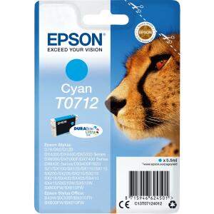 EPSON Original Epson Tintenpatrone cyan (C13T07124012,T0712,T07124012)