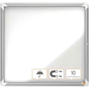 LEITZ Schaukasten mit Klapptür 6x A4 708x667x43cm weiß magnethaftend