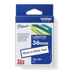Brother TZe-261 Schriftbandkassette - laminiert, 36 mm x 8 m, schwarz auf weiß