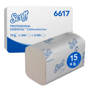Scott Falthandtuch - 1-lagig, weiß, 20 x 21 cm, 5.100 Tücher
