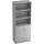 Hammerbacher Regal/Schrank - 5OH, 2OH Türen, Sockelblende, Grau/Grau