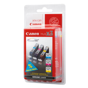 Canon Original Canon Tintenpatrone MultiPack C,M,Y (2934B007AA,2934B010,2934B010AA,CLI-521)