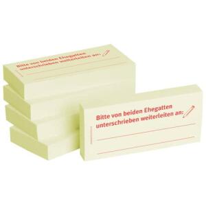 BIZSTIX Haftnotizen "Bitte von beiden Ehegatten unterschreiben weiterleiten an:" - 75 x 35 mm, 5x 100 Blatt