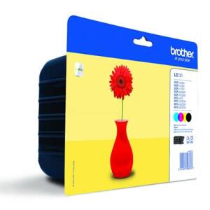Brother Original Brother Tintenpatrone MultiPack Bk,C,M,Y Blister (LC-121VALBPDR)