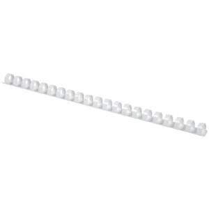 Q-Connect Plastik-Binderücken, 10 mm, für 65 Blatt, weiß, 100 Stück