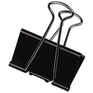 Q-Connect Foldback-Klammern - 41 mm, Klemmvolumen 19 mm, schwarz, 10 Stück