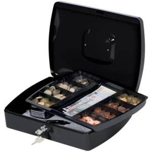 Q-Connect Geldkassette - 325 x 235 x 85 mm, schwarz