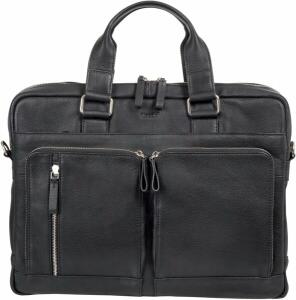 Aktentasche Leder schwarz ALASSIO 47032 31x42x15cm