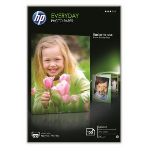 Hewlett Packard (HP) Fotopapier Standard - 10x15 cm, glänzend, 200 g/qm, 100 Blatt