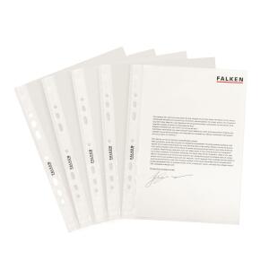 Falken Falken Prospekthüllen, A5, PP, Standard, genarbt, oben offen, 100er Beutel,